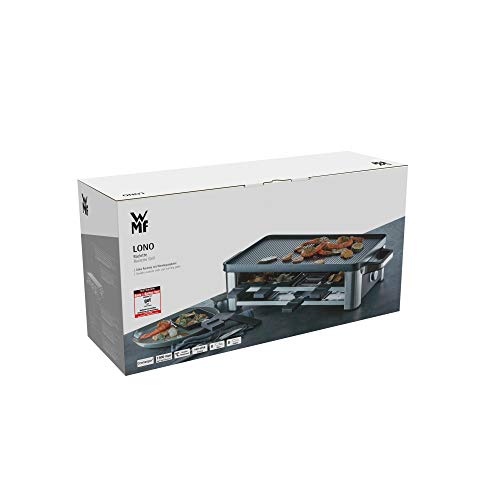 Raclette Grill 1500W – 8 Personas, Acero Inoxidable