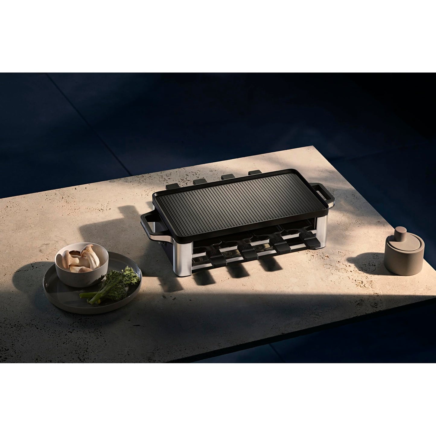 Raclette Grill 1500W – 8 Personas, Acero Inoxidable